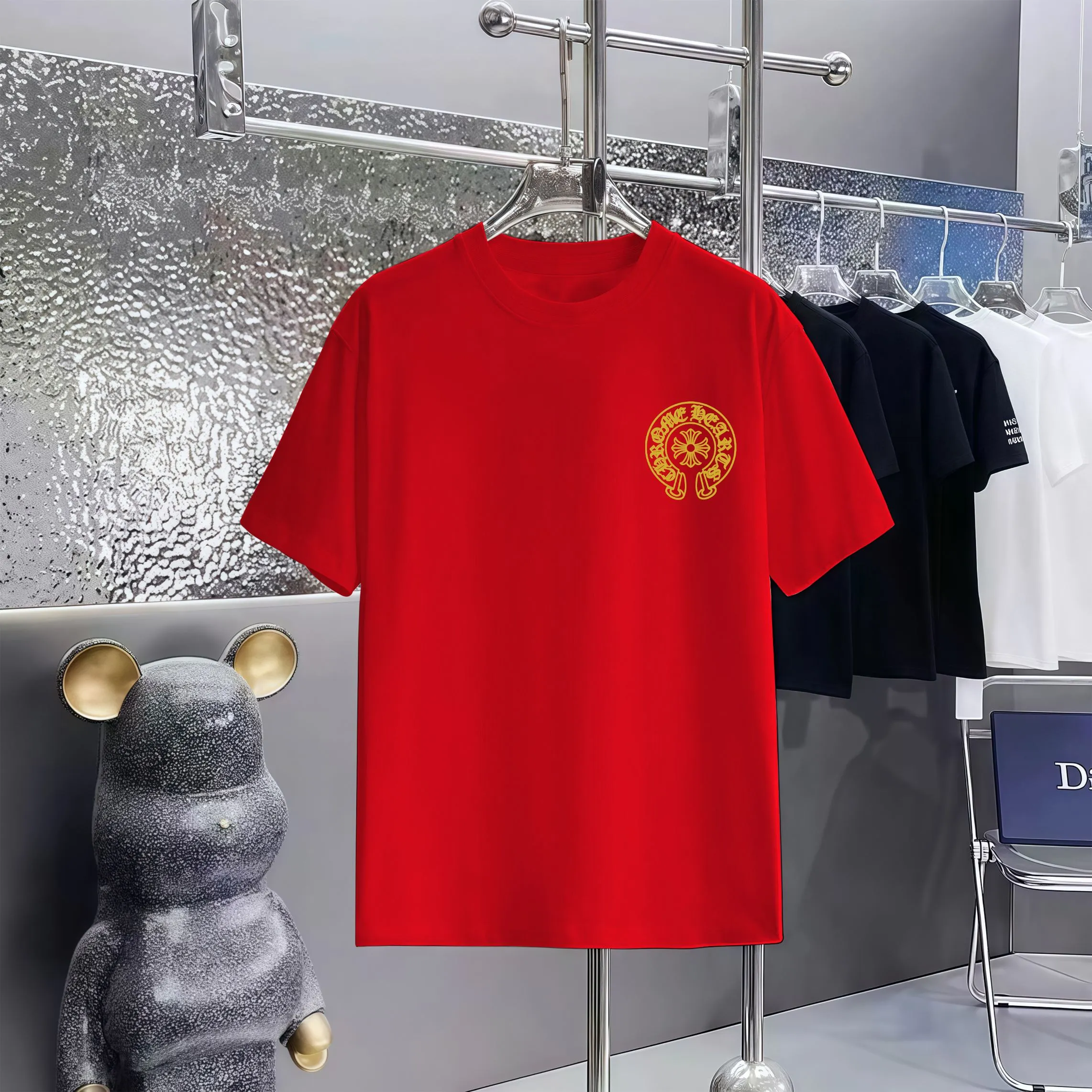 80 Chrome Hearts T 1:1 1×1 Same Style logo OS ：Black，White， ，Red， Gray Size：XS-L